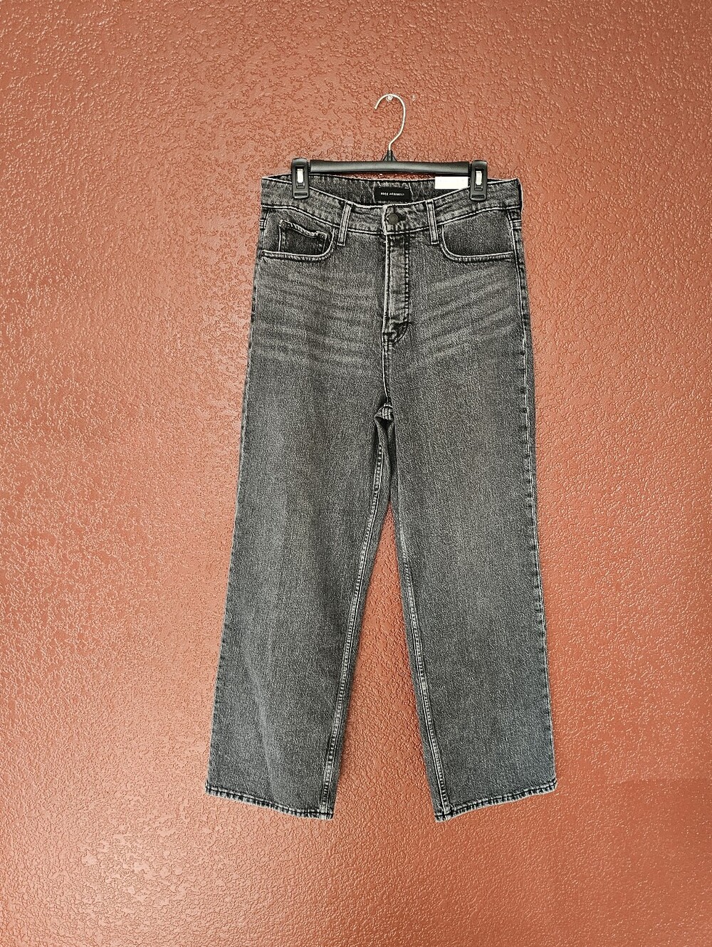 High-Rise Wide Leg Jeans in Washed Gray - Picture 2 of 9
